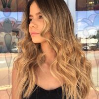 Light Blonde Ombre With Dark Roots