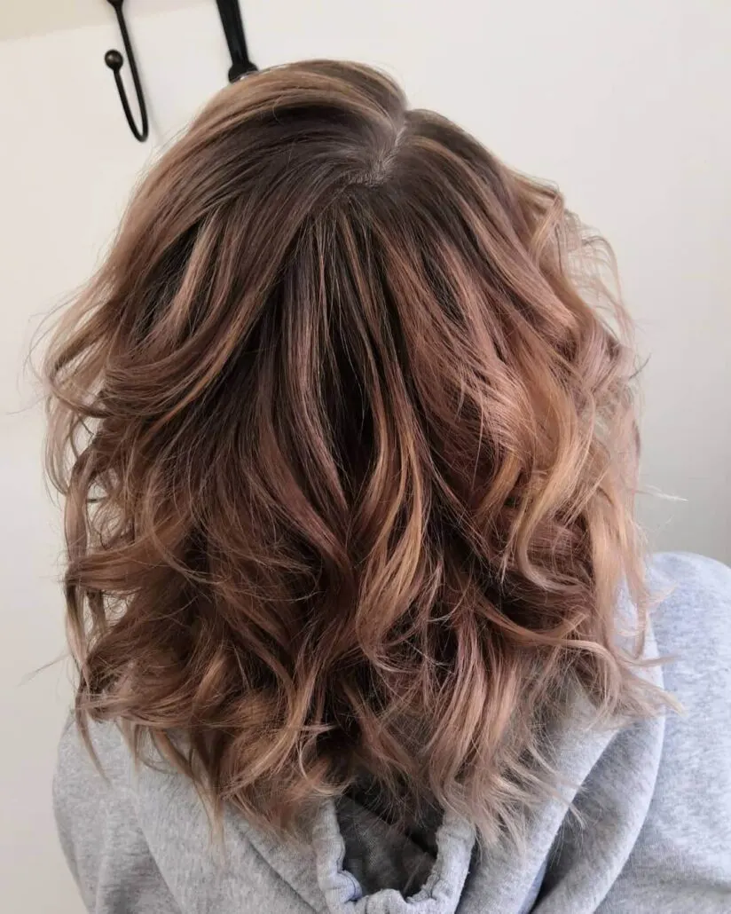 Light Brown Wavy And Messy Back