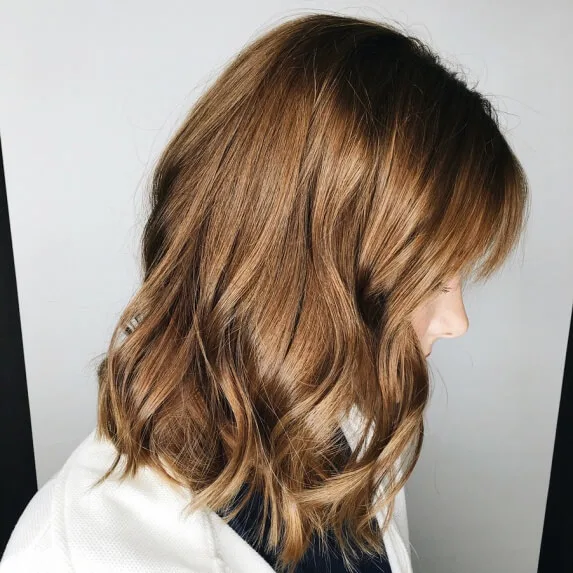 Light Chocolate Brown Hair With Wavy Tips