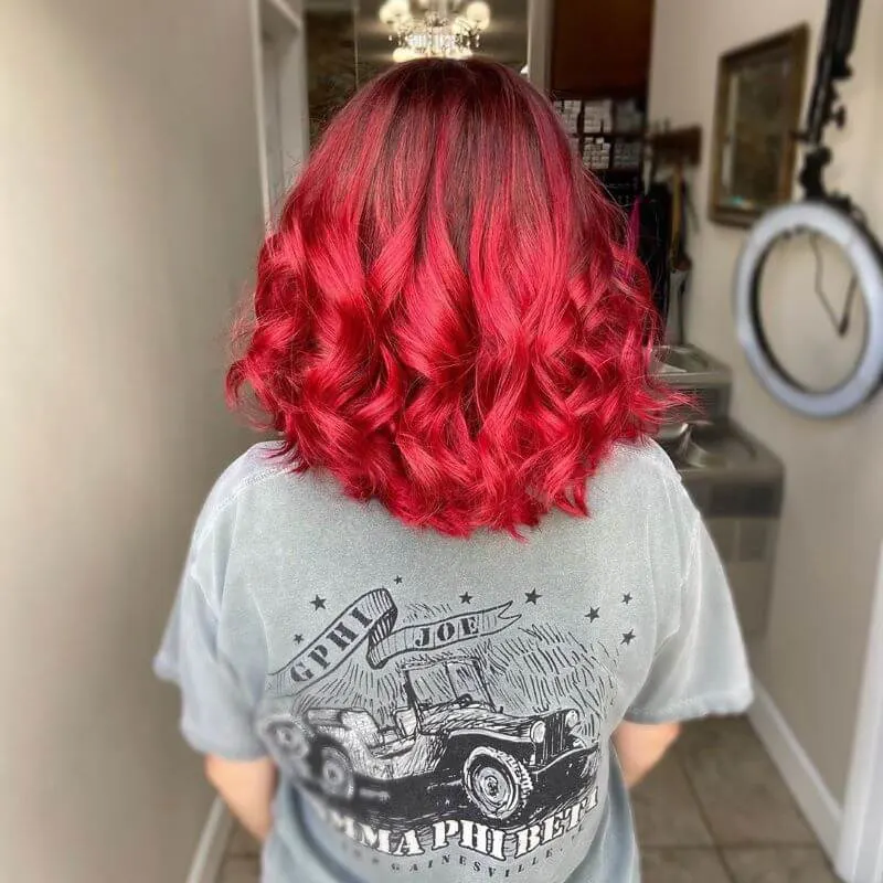 Red Hair With Wavy Back
