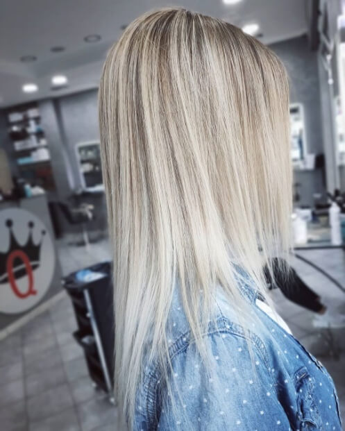 Long Platinum Blonde Hair