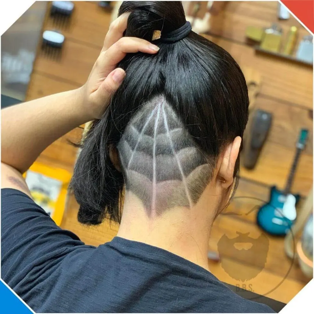 Undercut Web With High Ponytail