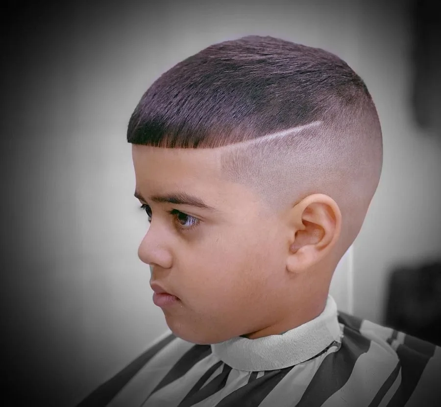 boys fade haircut with part
