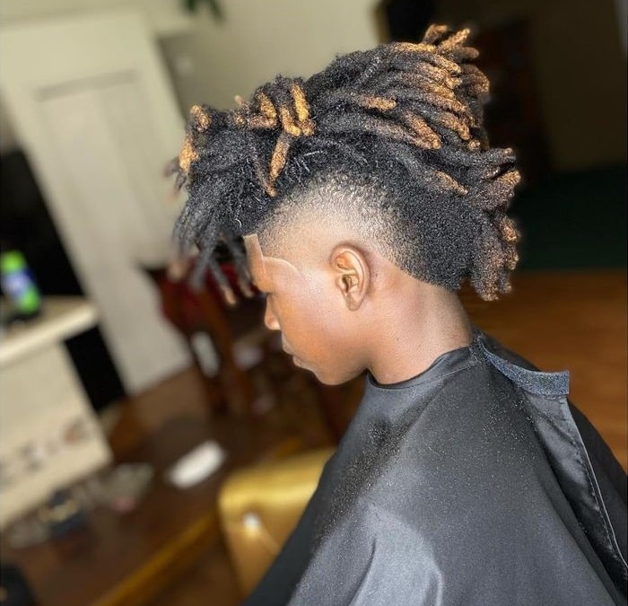 dreads with fade for boys