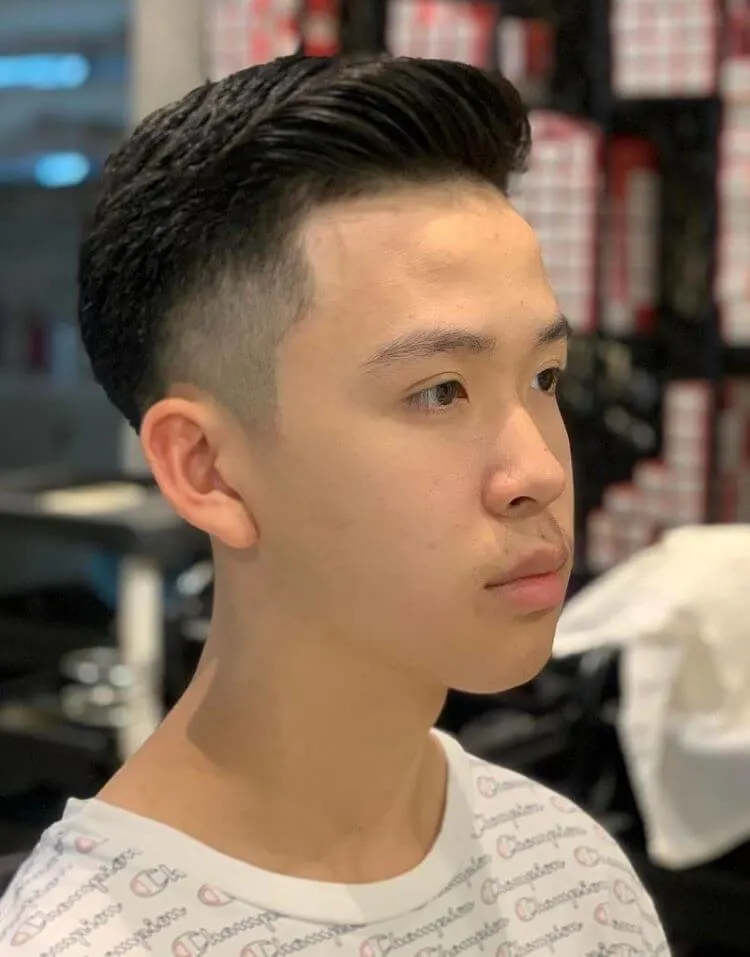 Textured Combover With Low Skin Fade