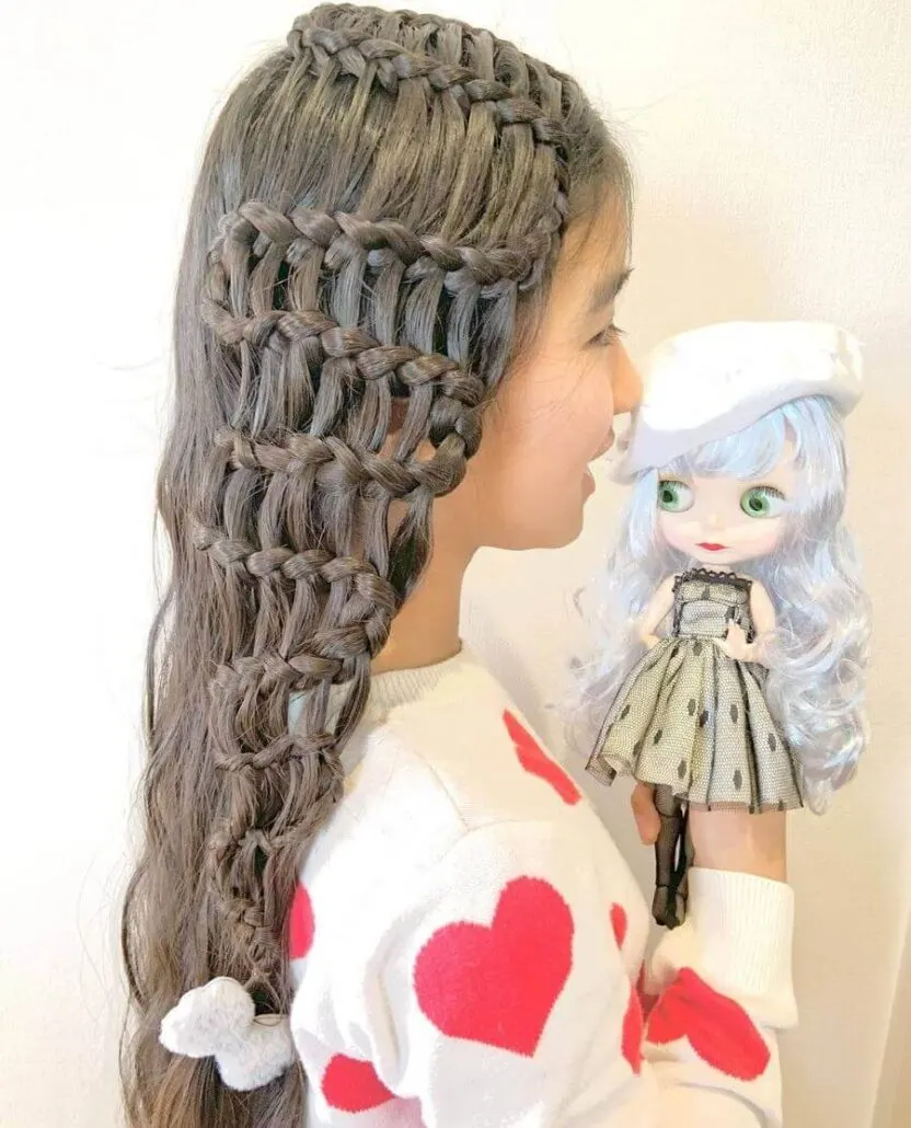 Long Hair With Pattern Braided Side