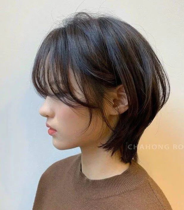 Simple Short Bob With Long Bangs