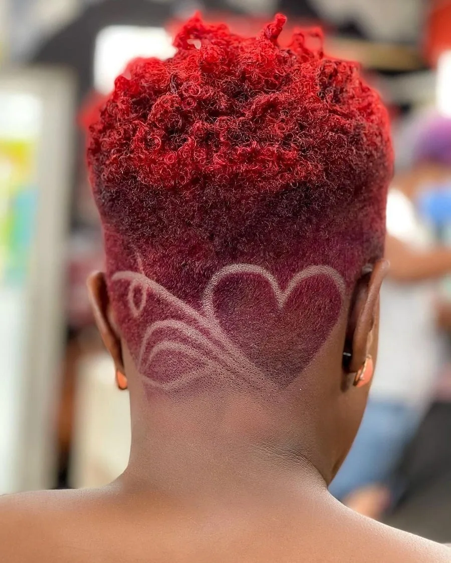 twa hairstyle with short red hair