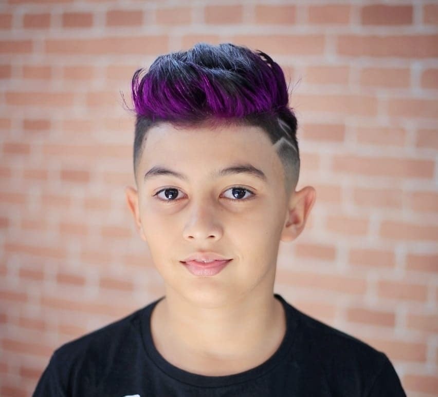 kids colored hair with undercut