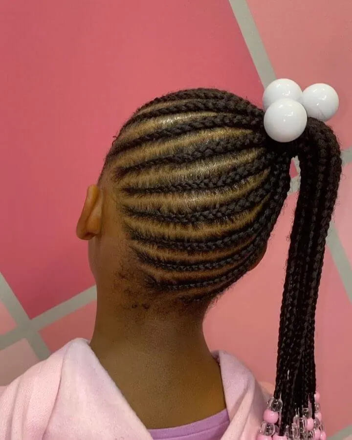 Braided Hairstyle With High Ponytail