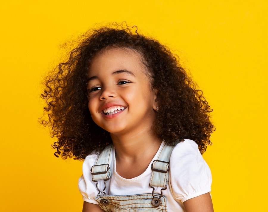 curly hairstyle for little girl