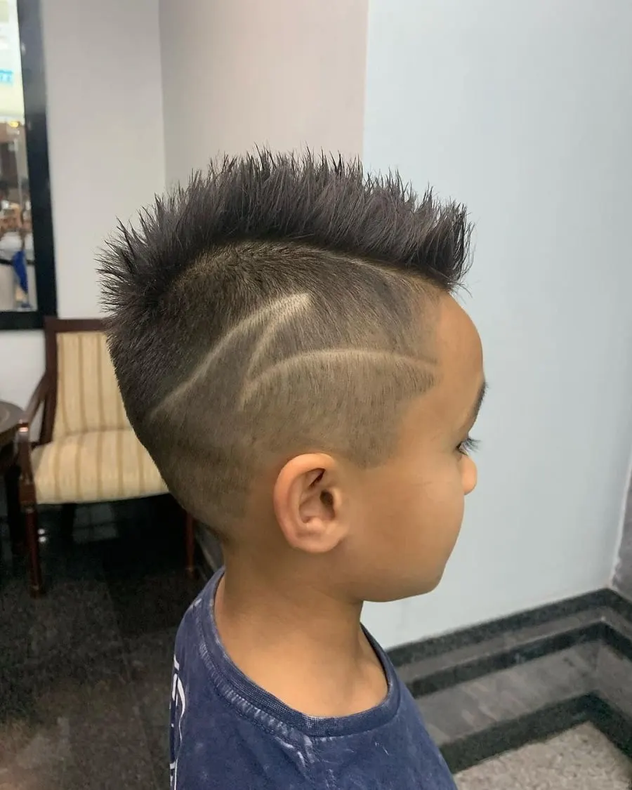 mohawk with line up haircut