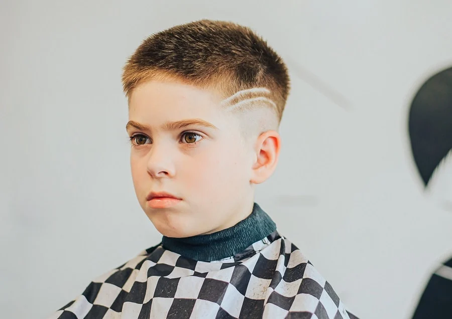 line up haircut for boys