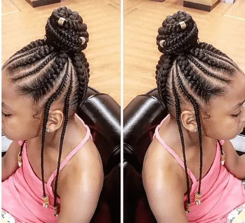 Braided Hairstyle With Bun