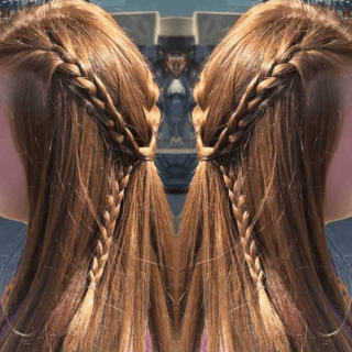 Long Side Parted Hair With Back Braids 320x320 