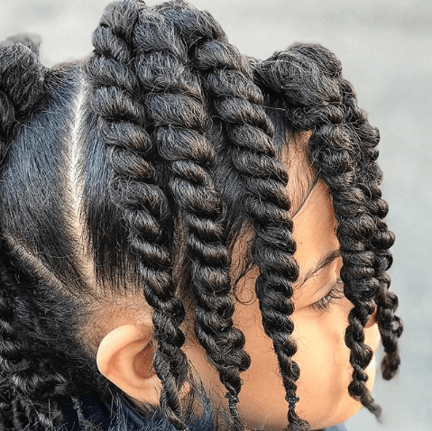 Thick Side Swept Braids