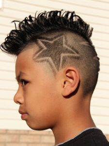 Boys Haircut With Design 225x300 