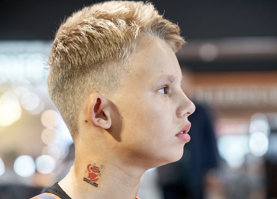 kids army haircut with low fade