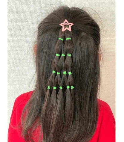 Combed Back Hairstyle With Uniquely Sectioned Ponytail