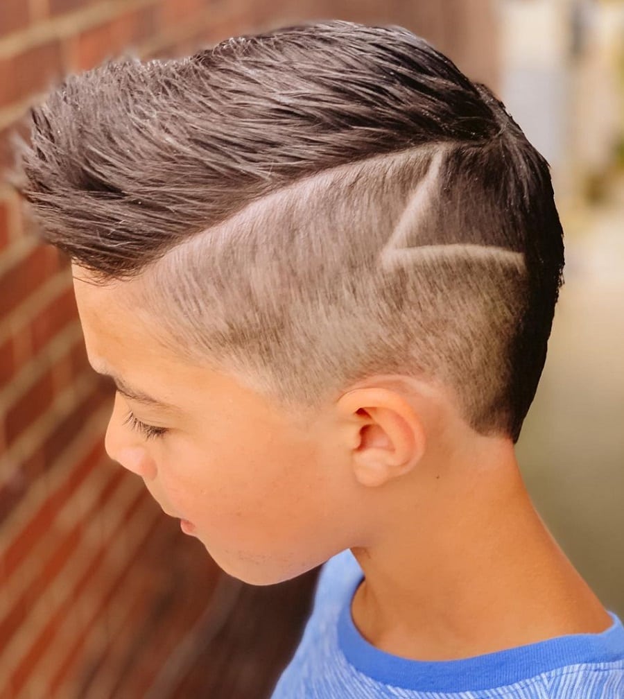 little boy hair with high fade and design