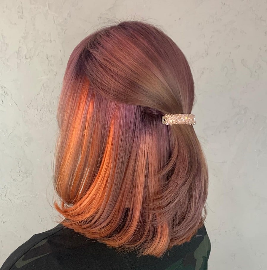 25 Ideas for Peekaboo Hair Highlights in Ultra Chic Colors