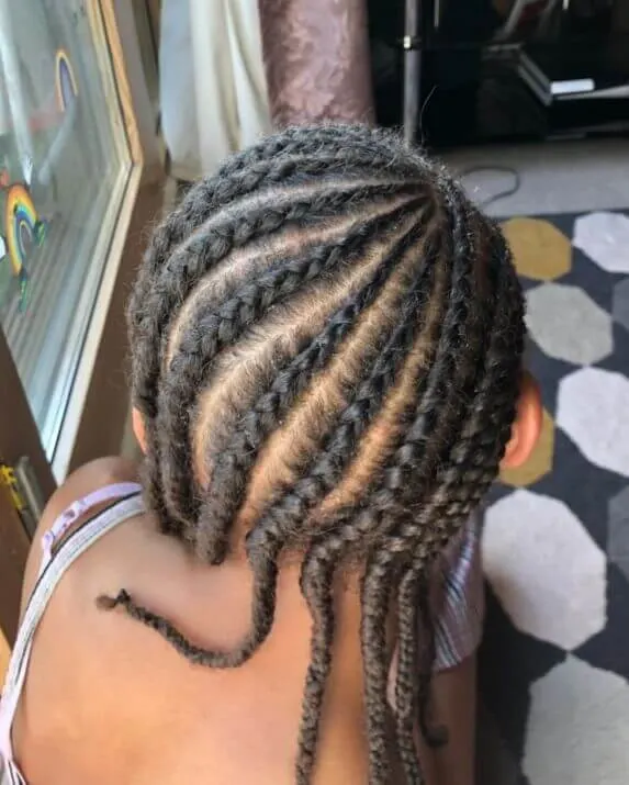 Box Braided Cornrows