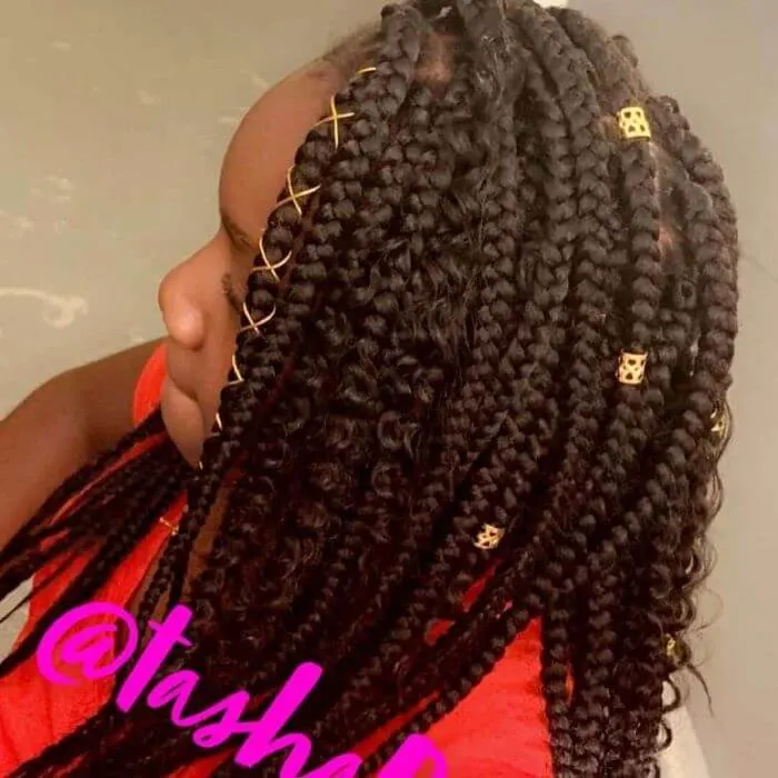 Combed Over Box Braids