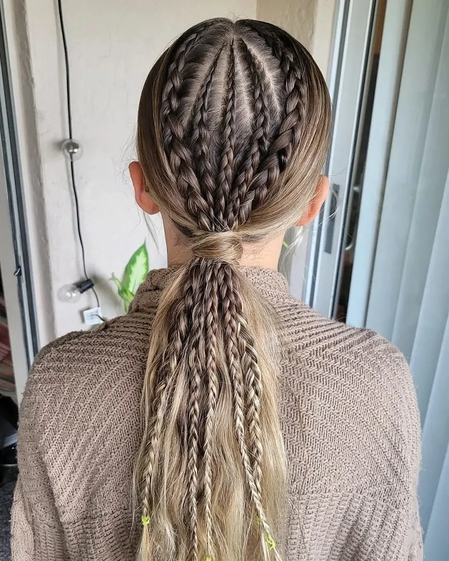 ponytail with cornrow for 10 year old girl