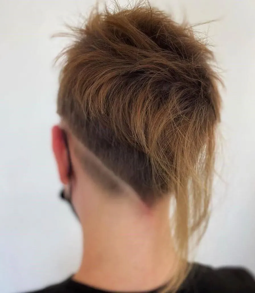 Casual Mohawk With A V-Shaped  Back