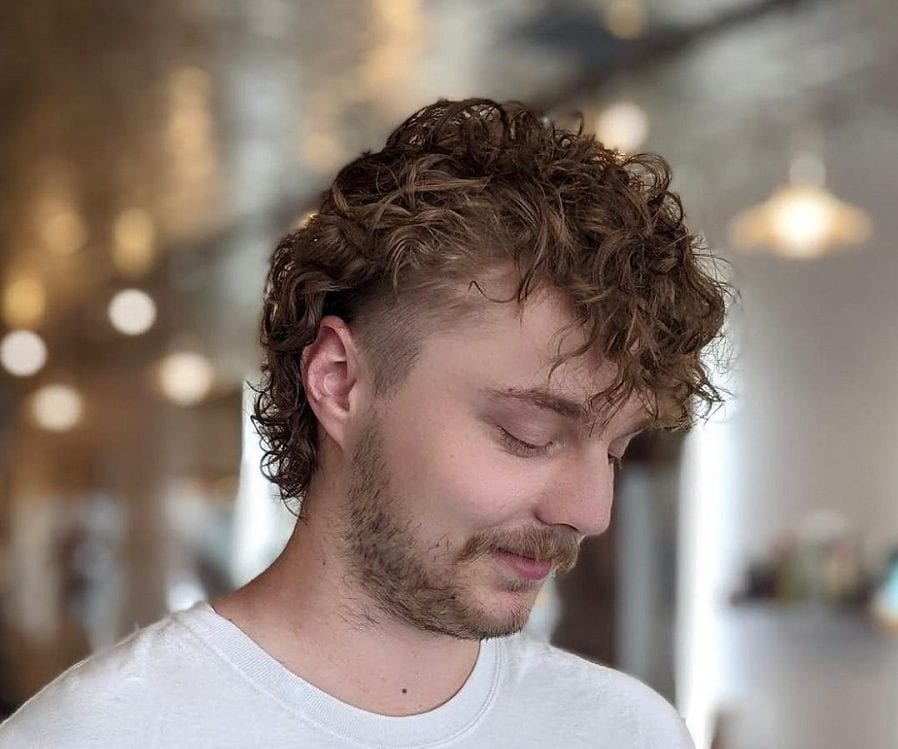 curly mullet with undercut