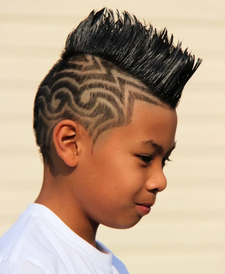 kids mohawk with design