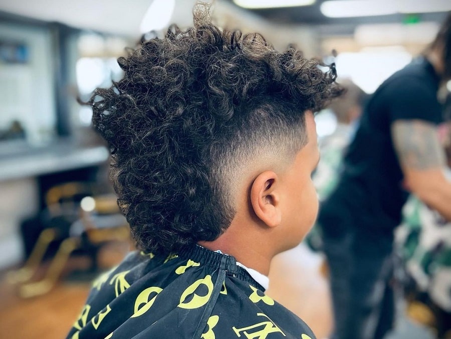 long curly mohawk with low fade