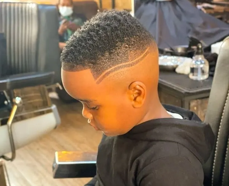 curly hair fade for boys